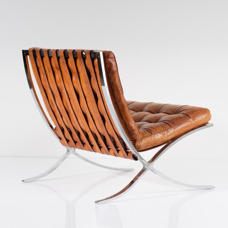 Bild 1 zu Objekt, 'Barcelona' armchair, 1929, Ludwig Mies van der Rohe, Stiegler, Waldemar, Marbach; Knoll International, Deutschland., 154A 42