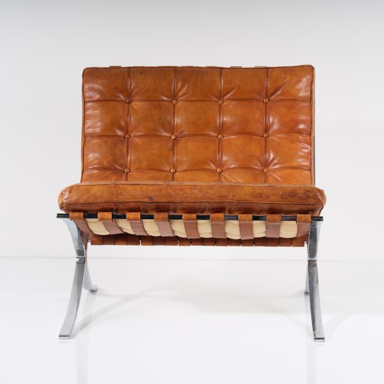 Bild 6 zu Objekt, 'Barcelona' armchair, 1929, Ludwig Mies van der Rohe, Stiegler, Waldemar, Marbach; Knoll International, Deutschland., 154A 42