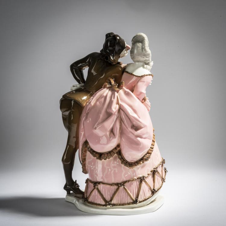 Bild 2 zu Objekt, 'Pierrot and Pierette', 1906, Josef Wackerle, Nymphenburg, KPM, 153C 494