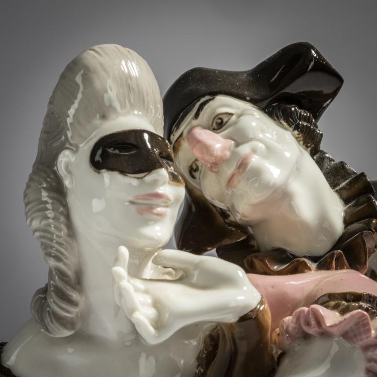 Bild 4 zu Objekt, 'Pierrot and Pierette', 1906, Josef Wackerle, Nymphenburg, KPM, 153C 494