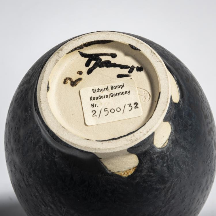Bild 2 zu Objekt, Vase, c. 1950, Richard Bampi, Fayencemanufaktur Kandern, 155B 388