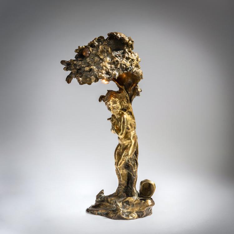 Bild 2 zu Objekt, Figurenleuchte 'Coup de Vent', um 1900, Raoul-Fran&ccedil;ois Larche, Siot-Decauville, 153C 440
