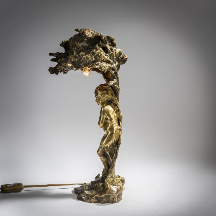 Bild 3 zu Objekt, Figurenleuchte 'Coup de Vent', um 1900, Raoul-Fran&ccedil;ois Larche, Siot-Decauville, 153C 440