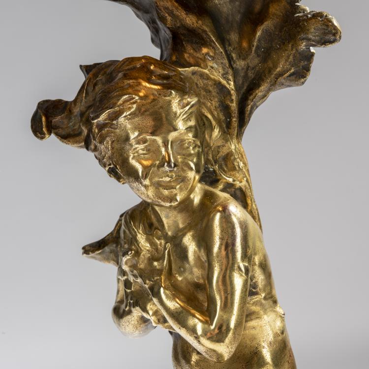 Bild 4 zu Objekt, Figurenleuchte 'Coup de Vent', um 1900, Raoul-Fran&ccedil;ois Larche, Siot-Decauville, 153C 440