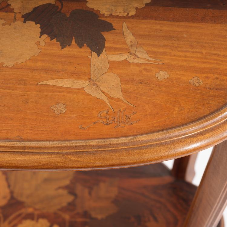 Bild 7 zu Objekt, Side table 'Hortensias et papillons', c. 1900, Emile Gall&eacute;, Gall&eacute;, Emile, Nancy, 153C 771