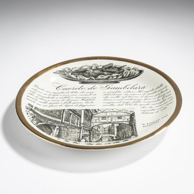 Bild 1 zu Objekt, Plate 'Specialit&agrave; Venete', 1960s, Piero Fornasetti, Fornasetti, 155A 211