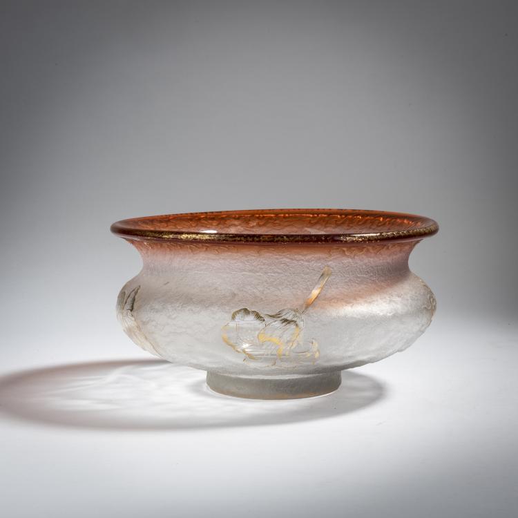 Bild 1 zu Objekt, Schale 'Pavots', 1890-98, Verreries r&eacute;unies de Vallerysthal et Portieux, 153B 329