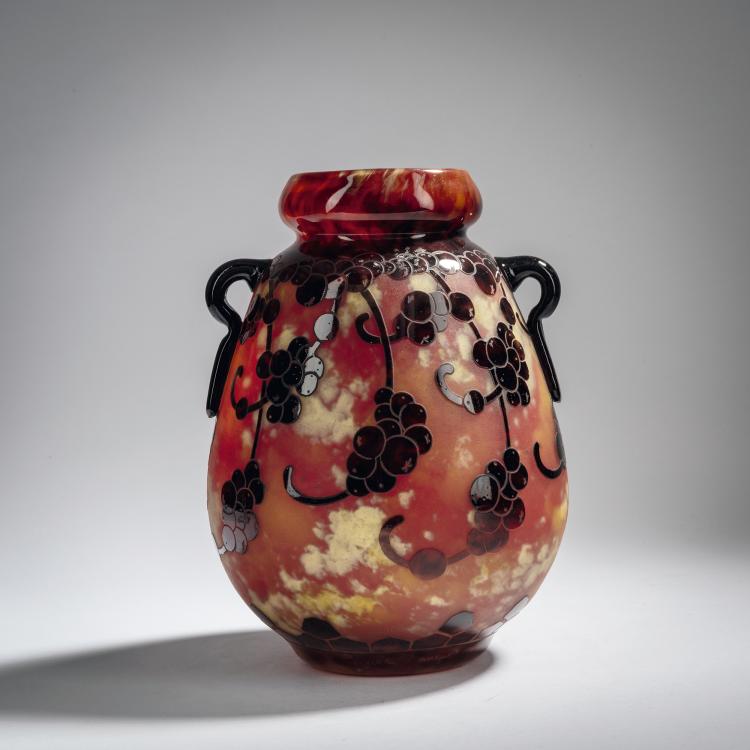 Hauptbild zu Objekt, Henkelvase 'Perli&egrave;res', 1924-27, Schneider, Epinay-sur-Seine, 153B 307