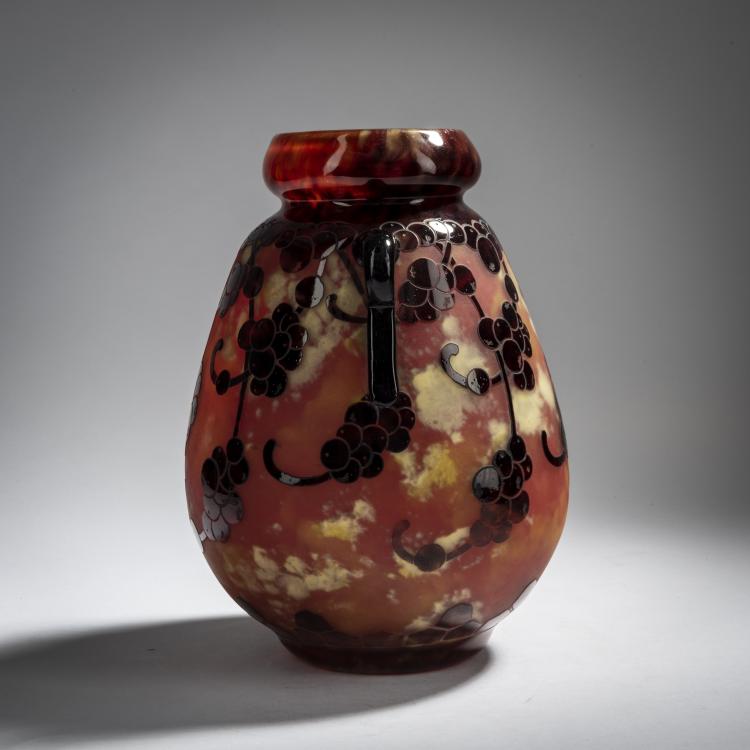 Bild 1 zu Objekt, Henkelvase 'Perli&egrave;res', 1924-27, Schneider, Epinay-sur-Seine, 153B 307