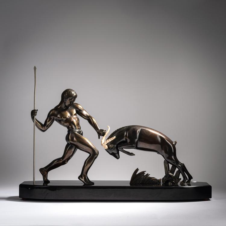 Hauptbild zu Objekt, Hunter with antelope, c. 1930, Salvator Riolo, Kowas, 153C 463