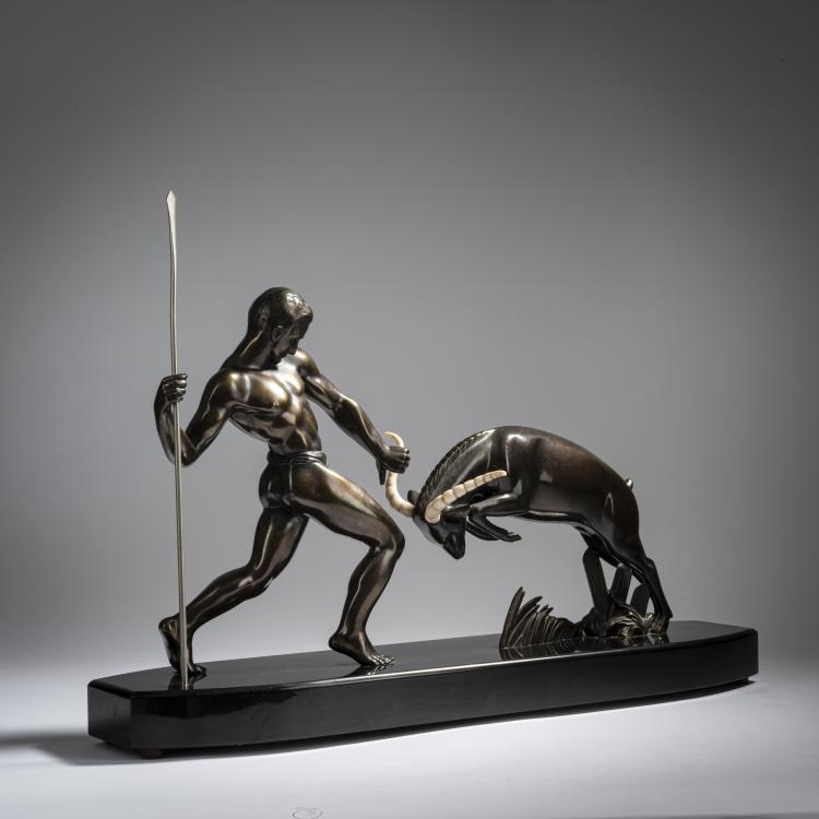 Bild 1 zu Objekt, Hunter with antelope, c. 1930, Salvator Riolo, Kowas, 153C 463