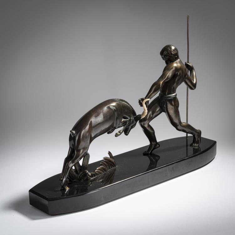 Bild 3 zu Objekt, Hunter with antelope, c. 1930, Salvator Riolo, Kowas, 153C 463