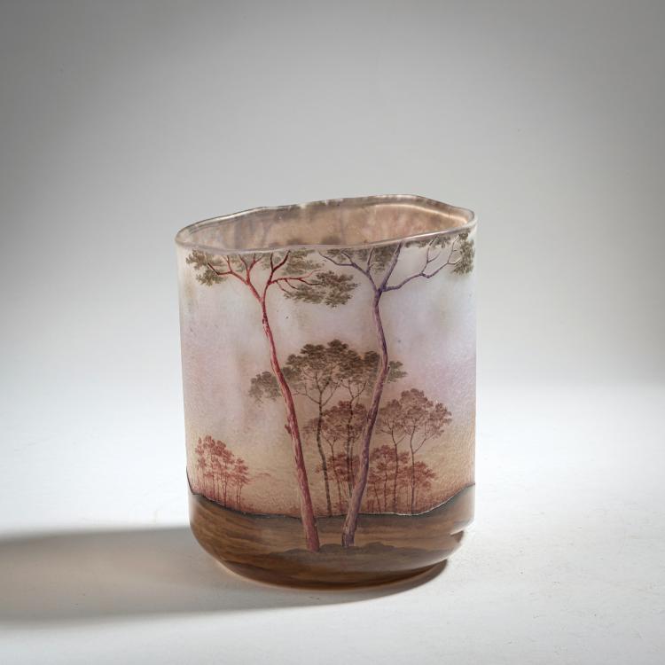 Hauptbild zu Objekt, Vase 'Paysage mauve', 1907, Daum Fr&egrave;res, Nancy, 153B 135