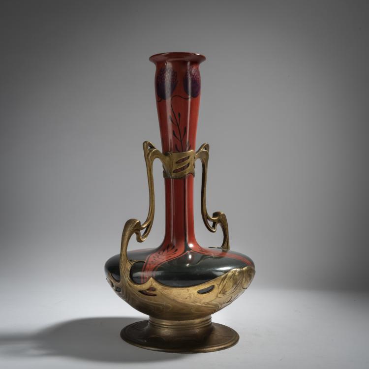 Bild 1 zu Objekt, Vase with handles, 1899/1900, Scherf, Walter, N&uuml;rnberg; Zsolnay, Vilmos, P&eacute;cs (zug.), 153C 654