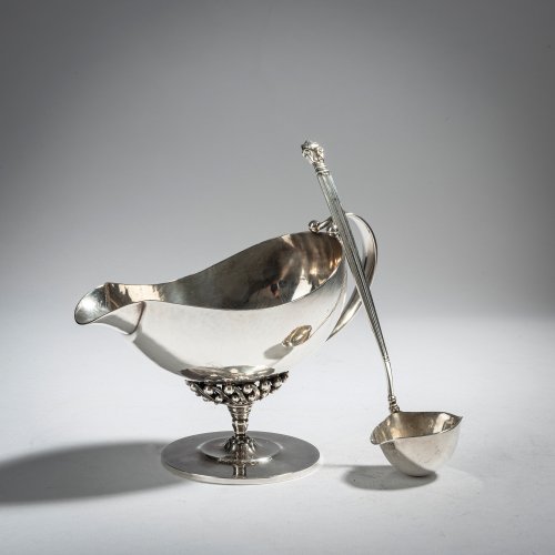 Sauce boat '43', 1908 and ladle '62', 1915