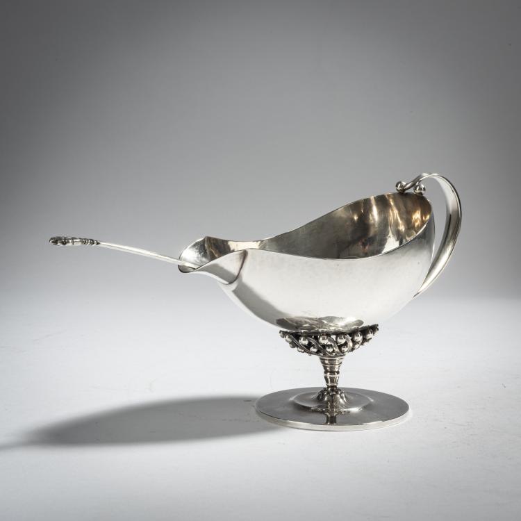 Bild 1 zu Objekt, Sauce boat '43', 1908 and ladle '62', 1915, Johan Rohde, Jensen, Georg, Kopenhagen, 153C 714