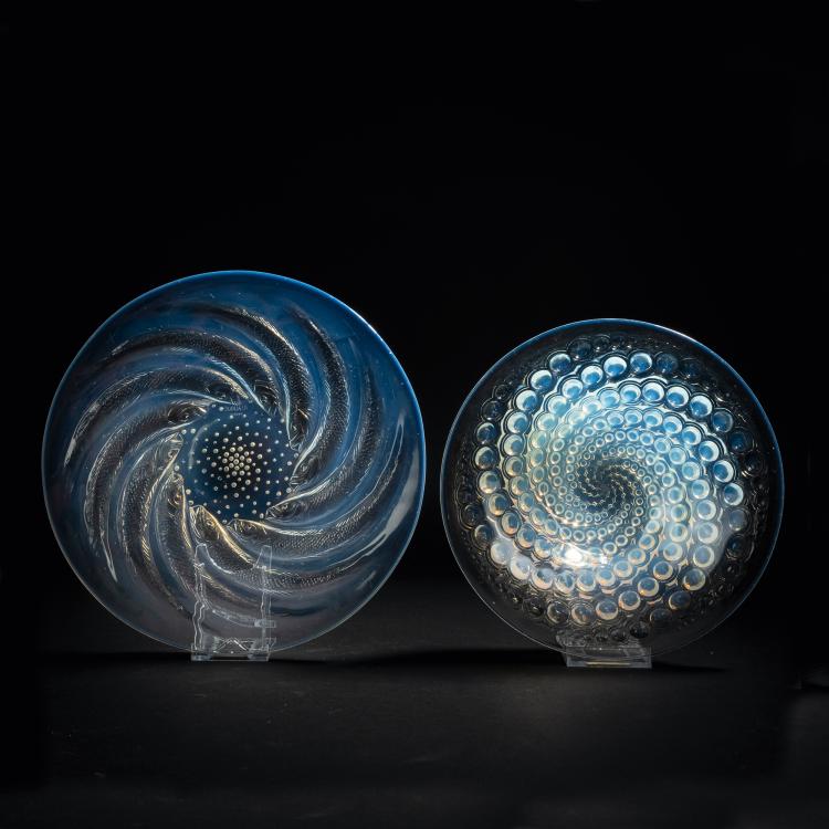 Hauptbild zu Objekt, Set of 'Poissons N&deg; 1' plate, 1931 and 'Volutes' bowl, 1934, Ren&eacute; Lalique, Lalique, Ren&eacute;, Wingen-sur-Moder, 153A 46