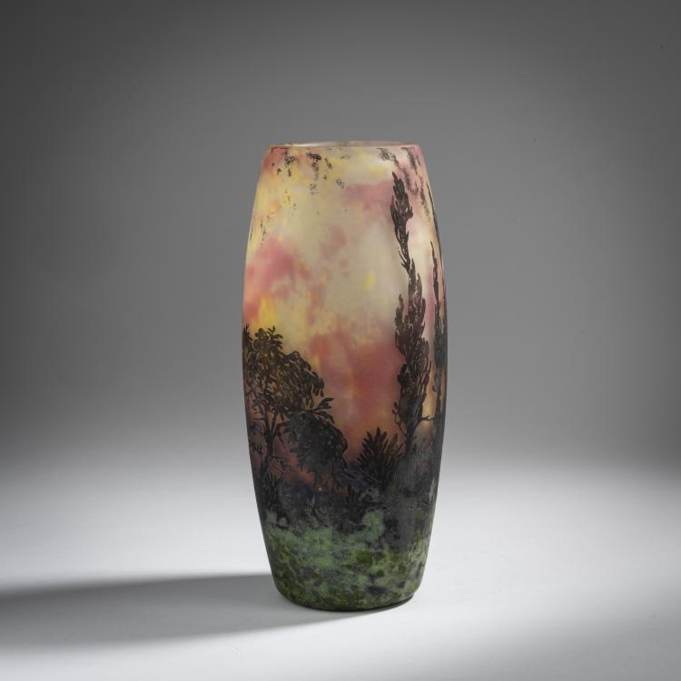 Bild 1 zu Objekt, Vase 'Paysage cr&eacute;puscule', um 1905, Daum Fr&egrave;res, Nancy, 153B 122