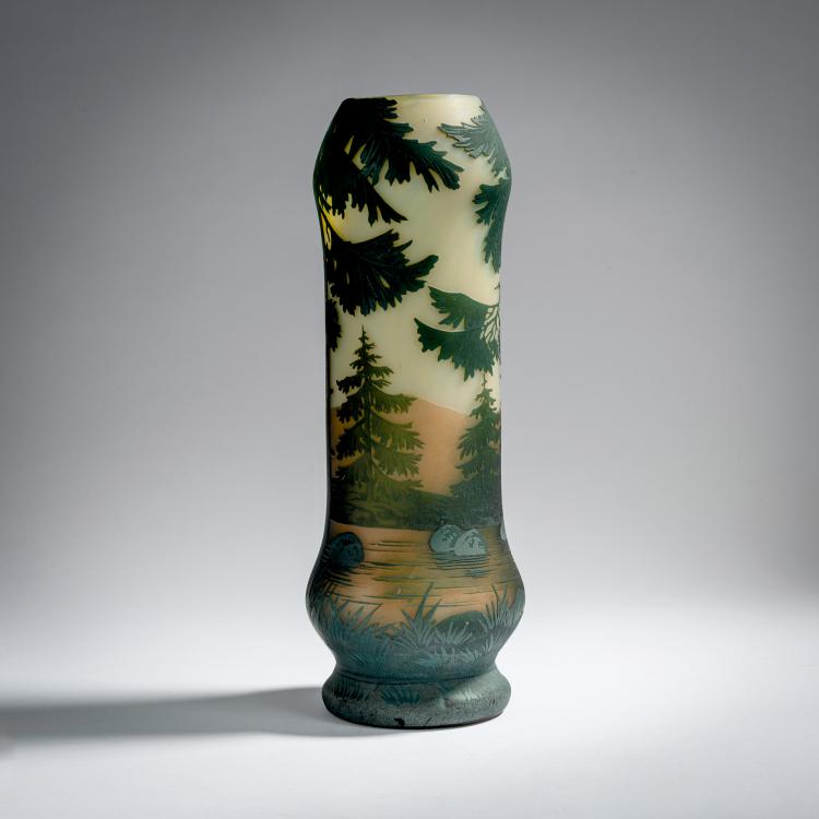 Hauptbild zu Objekt, Vase 'For&ecirc;t d'Epinette', 1910-15, Daum Fr&egrave;res, Nancy, 153B 140