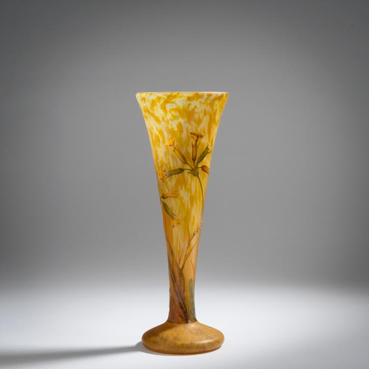 Hauptbild zu Objekt, Vase 'Primev&egrave;re, fleurs de coucou', um 1910, Daum Fr&egrave;res, Nancy, 153B 160
