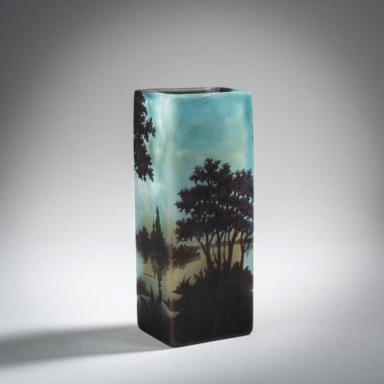 Hauptbild zu Objekt, Vase 'Paysage nocturne', 1910-15, Daum Fr&egrave;res, Nancy, 153B 142