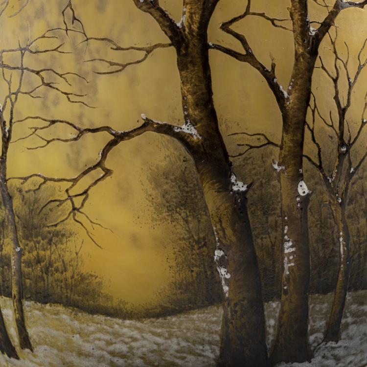 Bild 3 zu Objekt, Vase 'Cr&eacute;puscule neige' oder 'Paysage hiver', um 1906, Daum Fr&egrave;res, Nancy, 153B 129