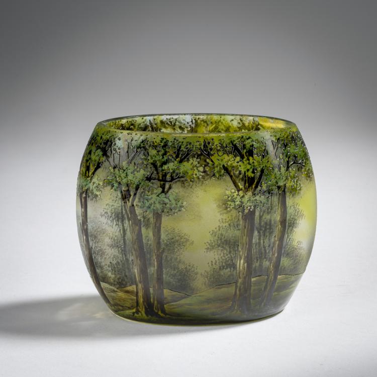 Hauptbild zu Objekt, Vase 'Paysage en &eacute;t&eacute;', um 1910, Daum Fr&egrave;res, Nancy, 153B 162