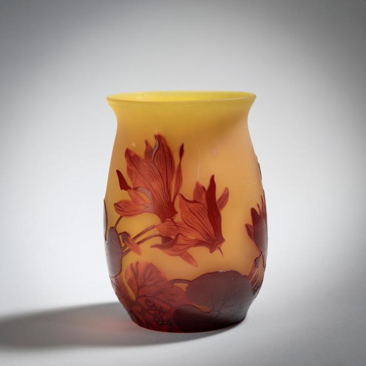 Hauptbild zu Objekt, Vase 'Cyclamens', 1920er Jahre, Gall&eacute;, Etablissements, Nancy, 153B 255