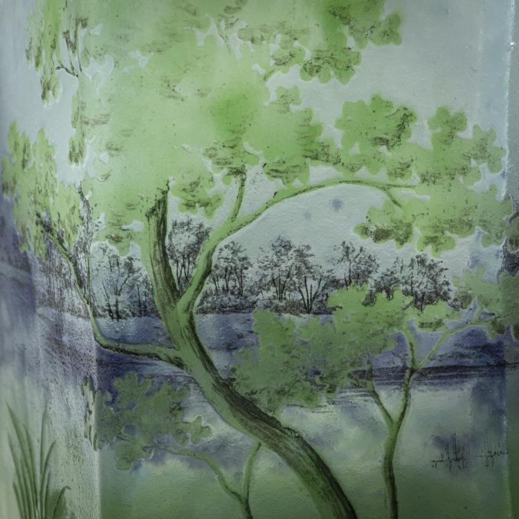 Bild 5 zu Objekt, Kleine Vase 'Paysage lacustre', um 1910, Daum Fr&egrave;res, Nancy, 153B 166