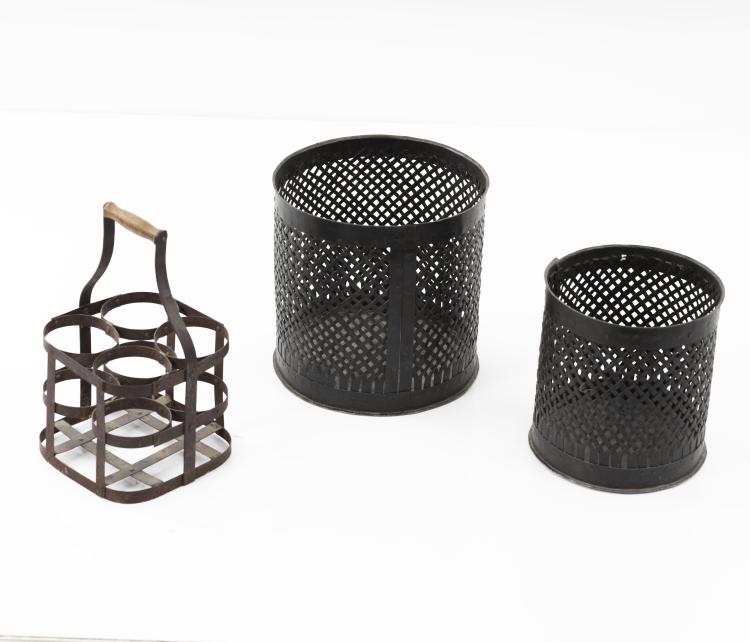 Hauptbild zu Objekt, Zwei Papierk&ouml;rbe, ein Flaschenhalter, 1920er Jahre, Deutschland, 155B 362