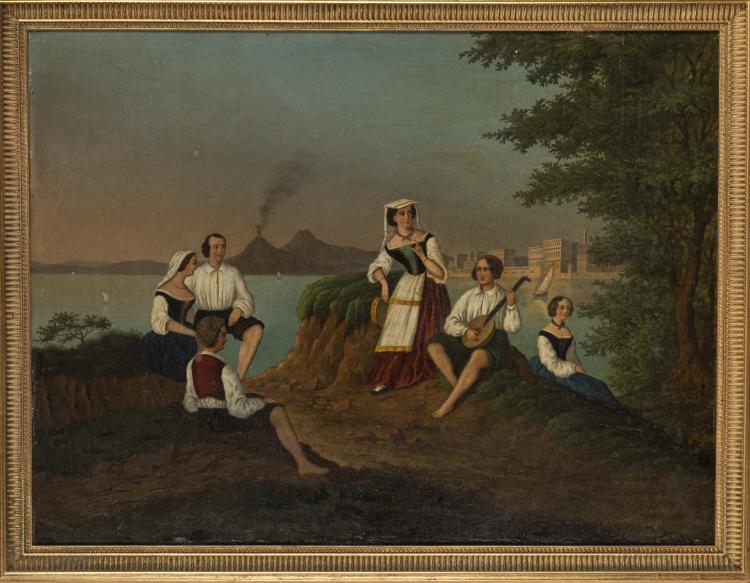 Hauptbild zu Objekt, Untitled (Campagna with Mount Vesuvius in the background), 19th / 20th century, 154D 403