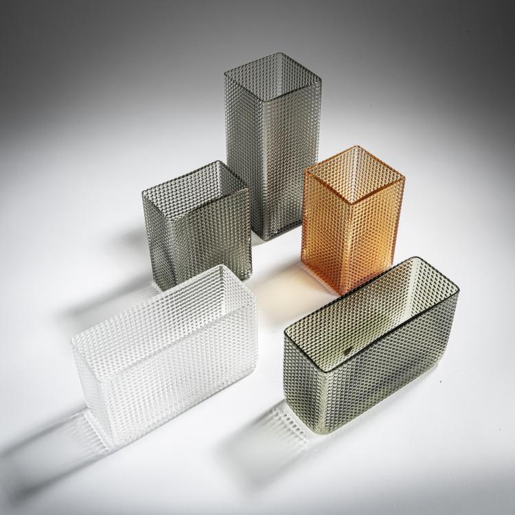 Bild 2 zu Objekt, F&uuml;nf Vasen 'PU 3761', 1960, Sven Palmqvist, Orrefors, Glasbruk, 155B 339