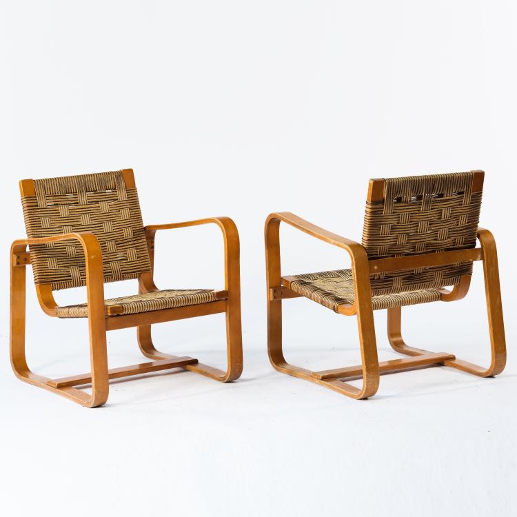 Bild 4 zu Objekt, Set of two 'Bocconi' armchairs and a two-seater sofa, 1939, Giuseppe Pagano Pogatschnig, Maggioni, Gino, Varedo, 154A 91