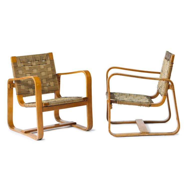 Bild 5 zu Objekt, Set of two 'Bocconi' armchairs and a two-seater sofa, 1939, Giuseppe Pagano Pogatschnig, Maggioni, Gino, Varedo, 154A 91