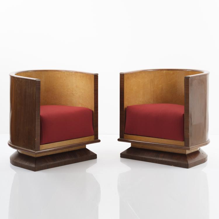 Hauptbild zu Objekt, Two armchairs, c. 1930, Italien, 155A 1