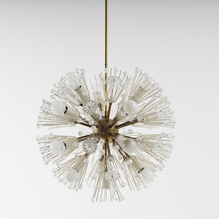 Bild 1 zu Objekt, Ceiling light, c. 1955, Emil Stejnar, Nikoll, A. Rupert, Wien (zugeschrieben), 155B 449