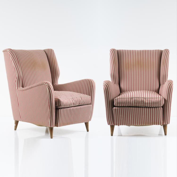 Hauptbild zu Objekt, Two armchairs, 1950s, Italien, 155A 26