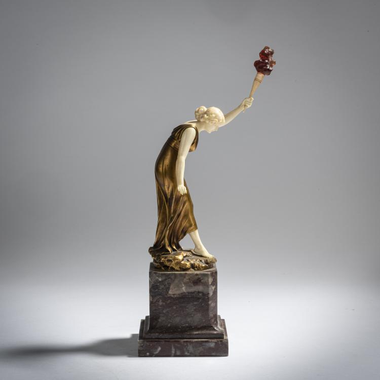 Bild 3 zu Objekt, 'Griechin mit Fackel', um 1920, Ferdinand Preiss, 153C 455