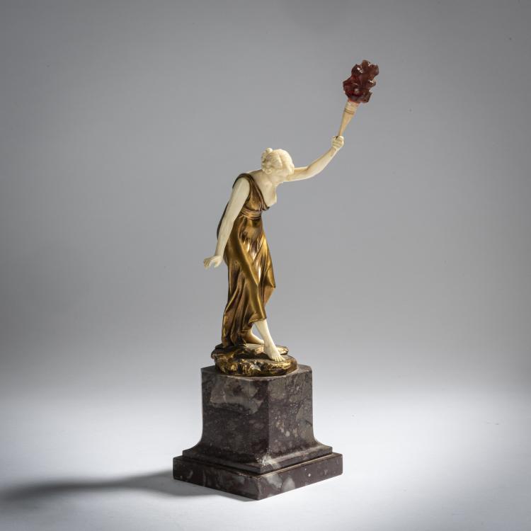 Bild 4 zu Objekt, 'Griechin mit Fackel', um 1920, Ferdinand Preiss, 153C 455
