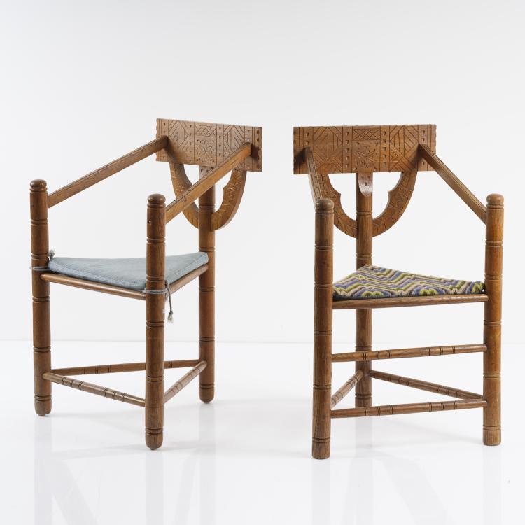 Bild 1 zu Objekt, Zwei Armlehnst&uuml;hle 'Munk', 1930/40er Jahre, Schweden, 155B 281