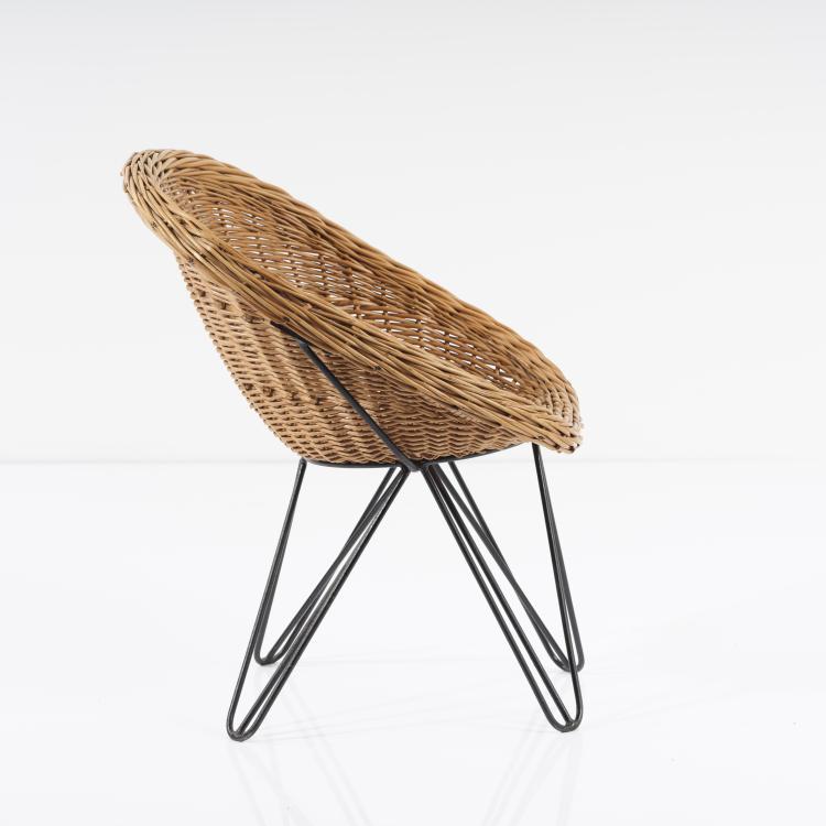 Hauptbild zu Objekt, Kinder-Korbsessel, 1950er Jahre, Italien, 155A 71