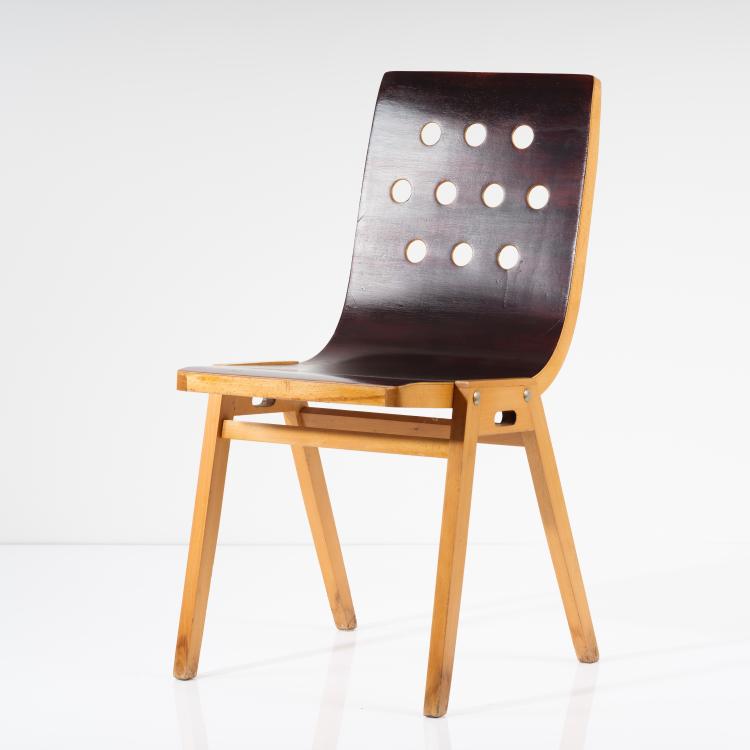 Bild 3 zu Objekt, 'Stadthallenstuhl - 3-4-3', 1951, Roland Rainer, E. & A. Pollak, Wien, 155B 416