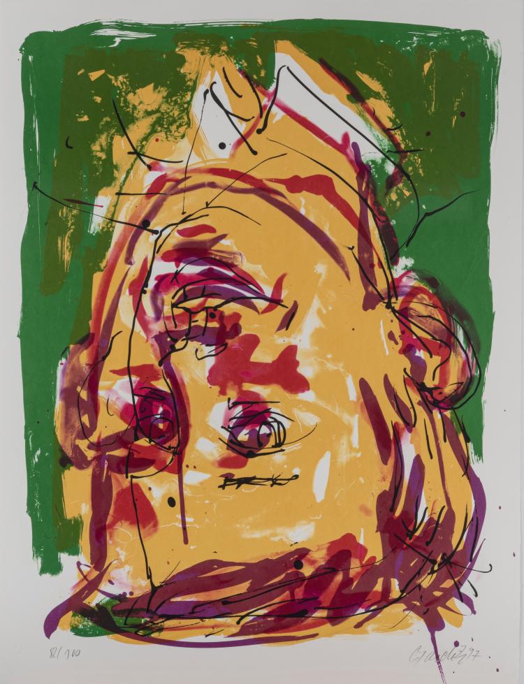 Hauptbild zu Objekt, 'Portrait as a Pioneer', 1997, Georg Baselitz, 154D 422