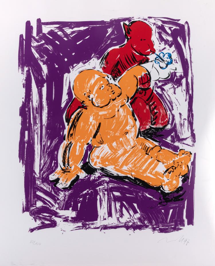 Hauptbild zu Objekt, 'Lidl picture for Unicef', 1997, J&ouml;rg Immendorff, 154D 464