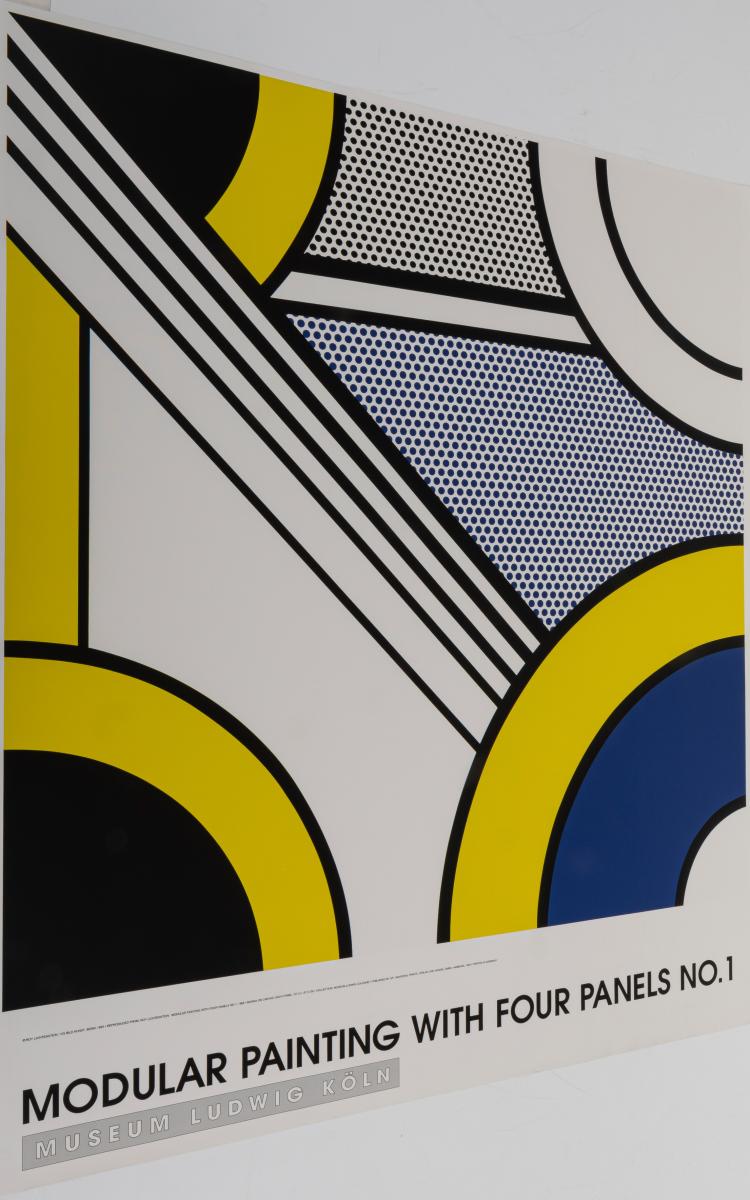 Bild 2 zu Objekt, Poster 'Modular Painting with four Panels No 1', 1995, Roy Lichtenstein, Pub. by Universal prints, Verlag und Handel GmbH Hamburg, 154D 484