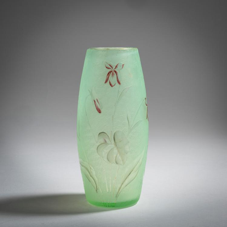 Hauptbild zu Objekt, Vase 'Violettes', 1895-1900, Daum Fr&egrave;res, Nancy, 153B 90