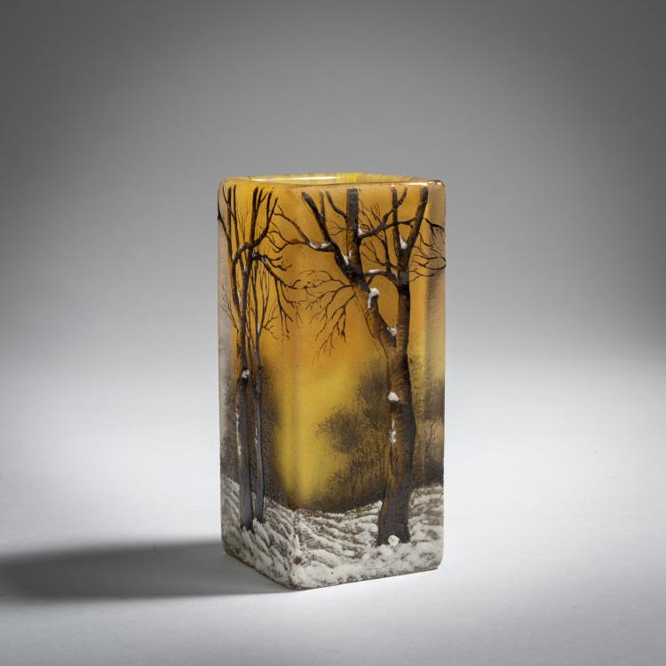 Hauptbild zu Objekt, Vase 'Cr&eacute;puscule neige' oder 'Paysage hiver', um 1906, Daum Fr&egrave;res, Nancy, 153B 131