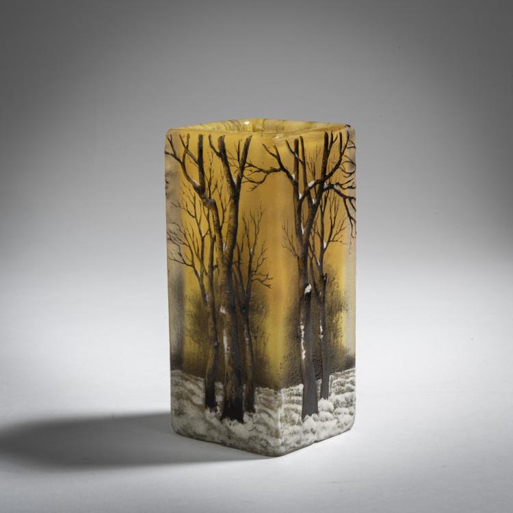 Bild 1 zu Objekt, Vase 'Cr&eacute;puscule neige' oder 'Paysage hiver', um 1906, Daum Fr&egrave;res, Nancy, 153B 131