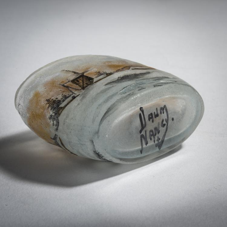 Bild 3 zu Objekt, Miniaturvase 'Paysage en hiver', um 1910, Daum Fr&egrave;res, Nancy, 153B 167