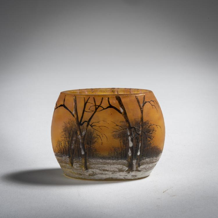 Bild 2 zu Objekt, Miniaturvase 'Cr&eacute;puscule neige' oder 'Paysage hiver', um 1906, Daum Fr&egrave;res, Nancy, 153B 133